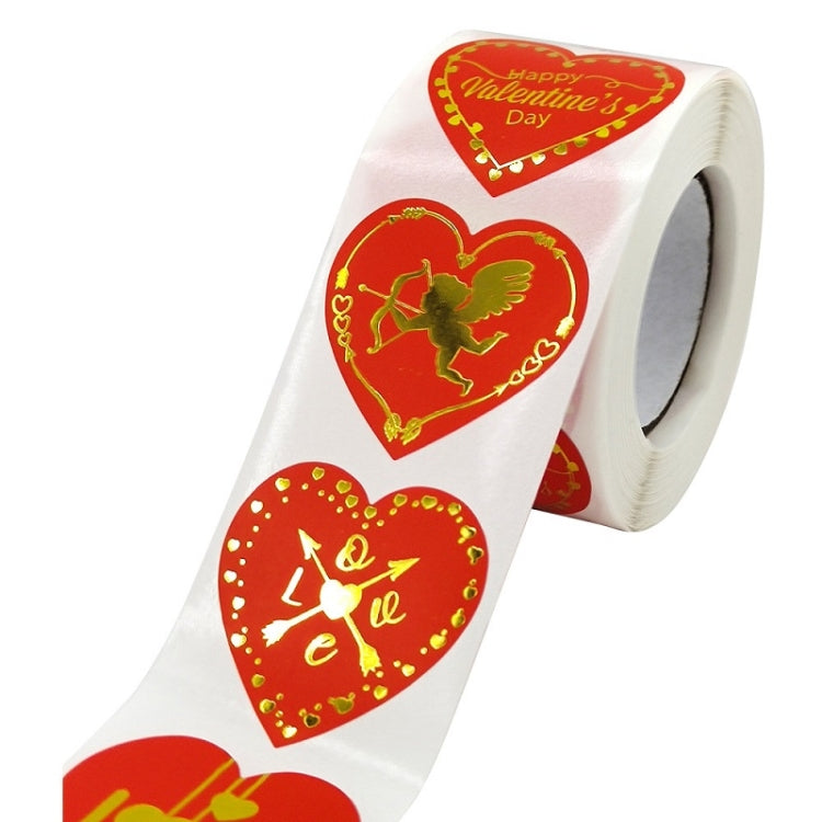 K-70 Red Heart-shaped Hot Stamping Sticker Gift Decoration Sticker