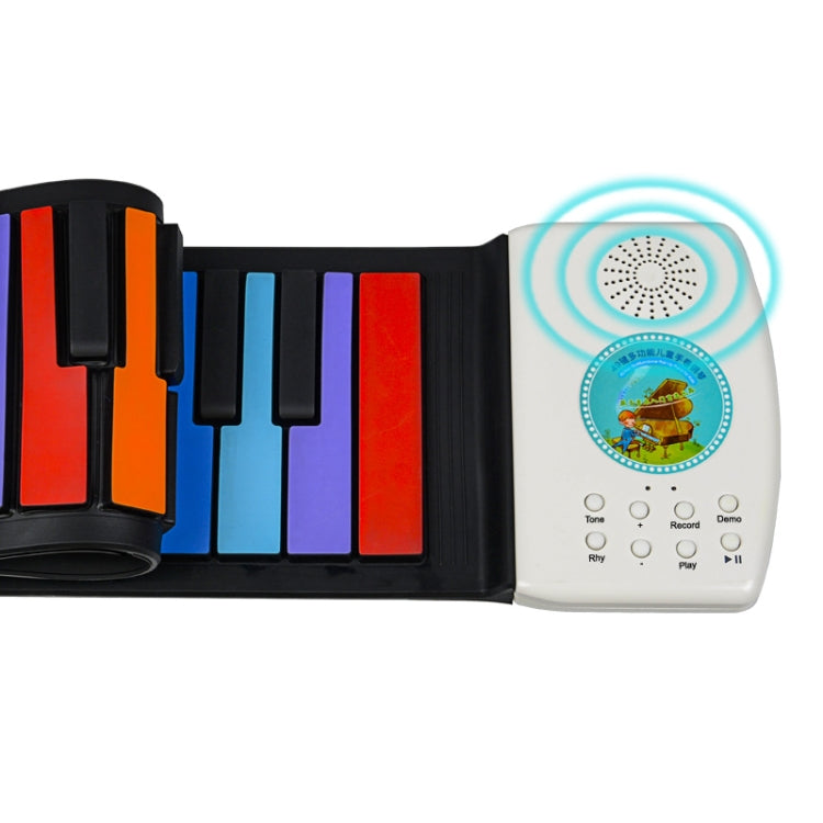 HUA008-49 49-Key Hand-Rolled Foldable Piano Children Color Piano Reluova