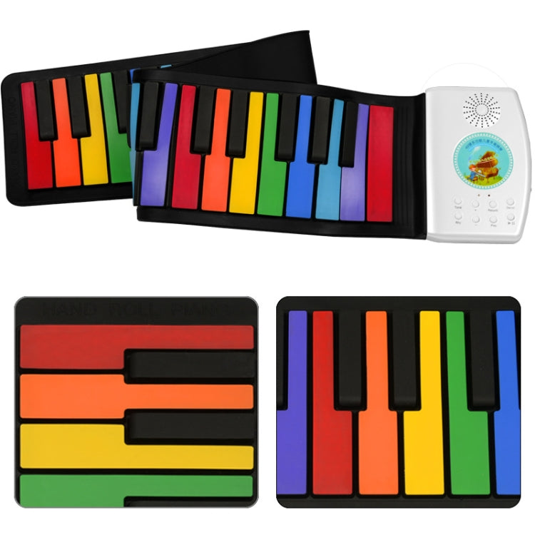 HUA008-49 49-Key Hand-Rolled Foldable Piano Children Color Piano