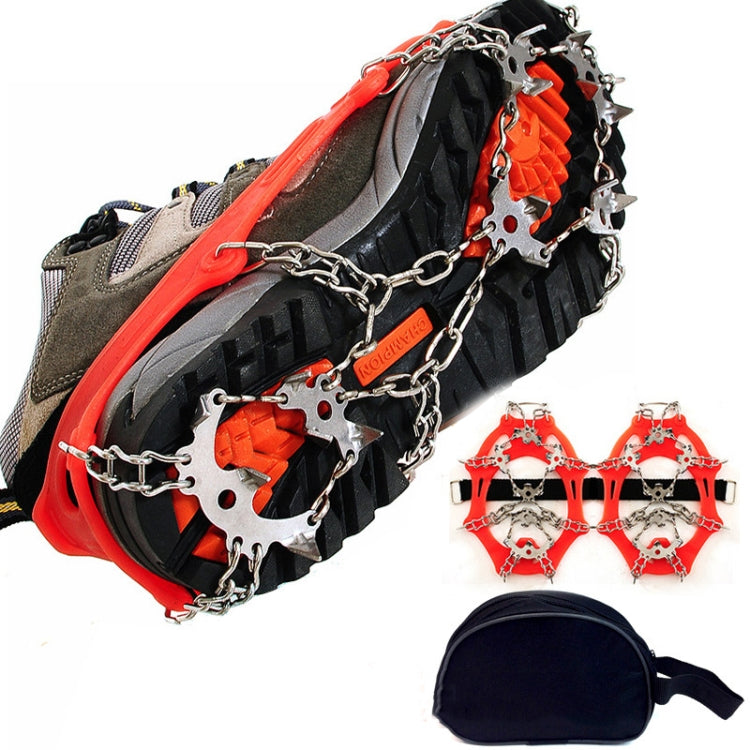 Outdoor 18-Tooth 430 Stainless Steel Crampons Snow Hiking Shoes Spikes Non-Slip Shoe Covers£¬SIze: