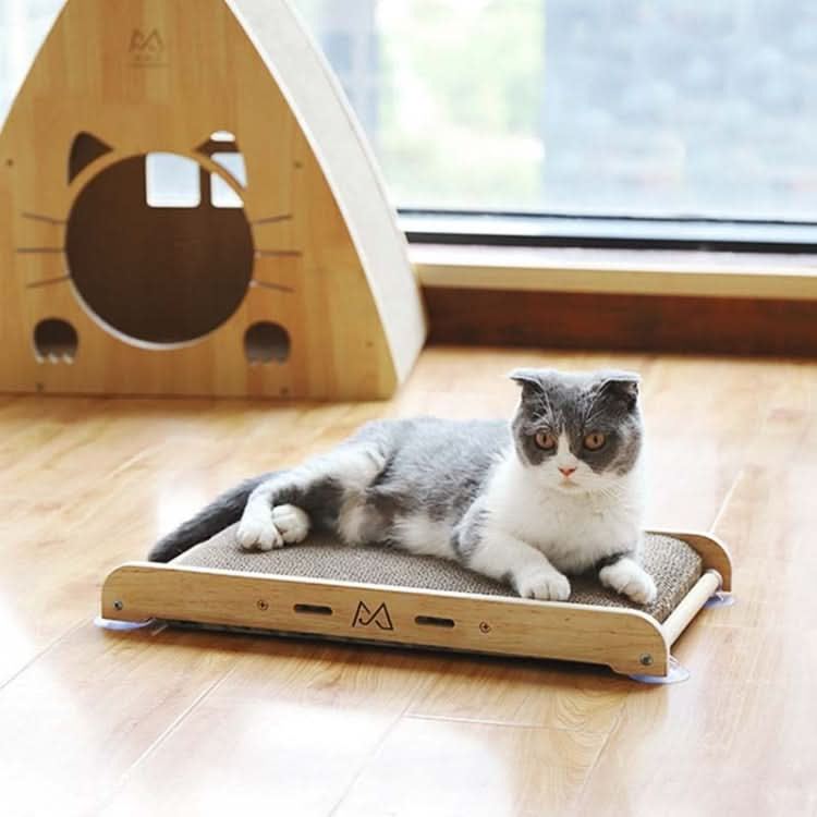 Solid Wood Vertical Cat Claw Board Corrugated Sofa Anti-Scratch Cat Toy - Reluova