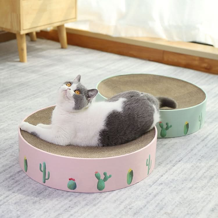 Round Corrugated Cat Scratcher Claw Sharpener Toy Bed - Reluova