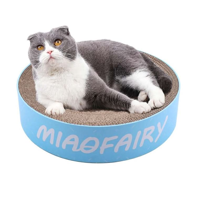 Round Corrugated Cat Scratcher Claw Sharpener Toy Bed - Reluova