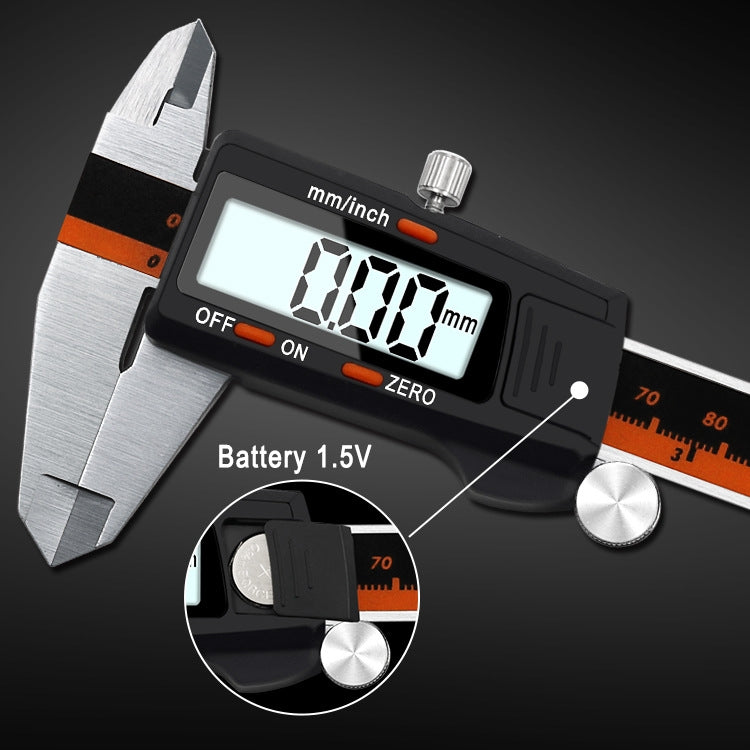 0-150mm Plastic Meter Stainless Steel Body Digital Display Electronic High-Precision Vernier Caliper