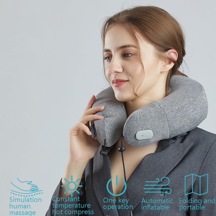 PL60 Neck Massager Cervical Spine Massage Pillow Household Inflatable U-Shaped Neck Pillow Reluova