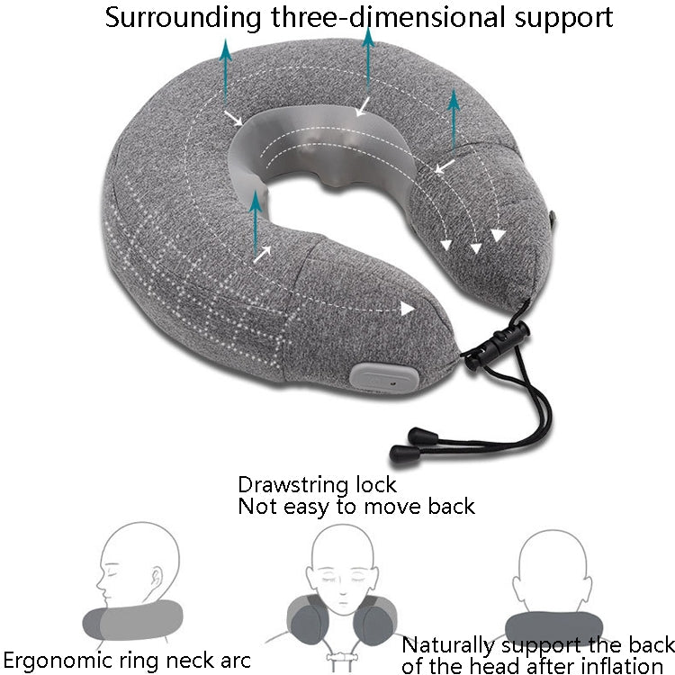 PL60 Neck Massager Cervical Spine Massage Pillow Household Inflatable U-Shaped Neck Pillow Reluova