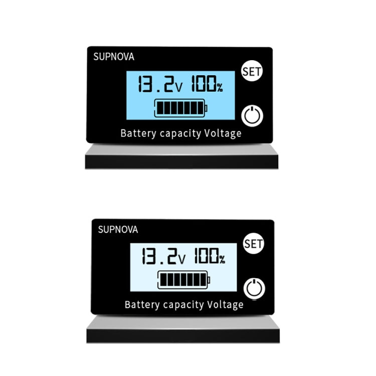 SUPNOVA DC 8-100V Battery Capacity Indicator Voltmeter Voltage Gauge,Style: