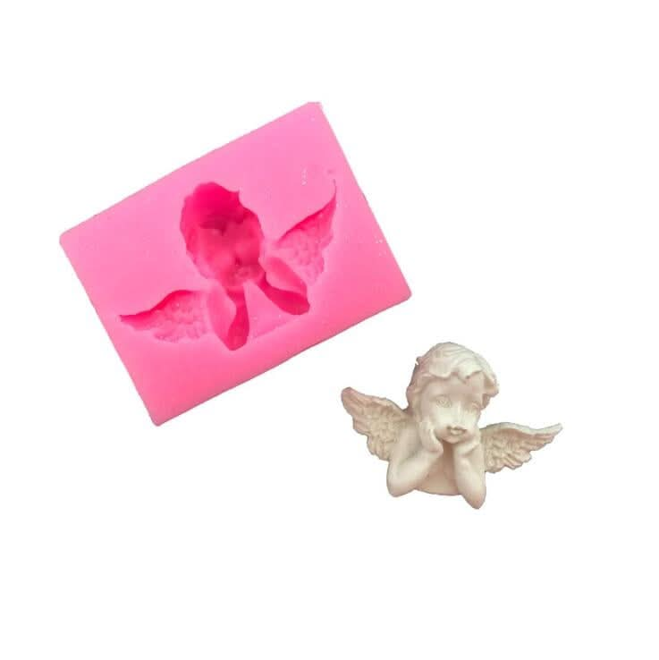 2 PCS Angel Shape Fondant Cake Silicone Mold Aroma Soft Clay Clay Gypsum Plastic Decoration-Reluova