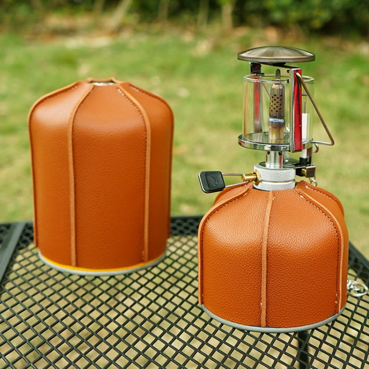 Outdoor Camping Flat Gas Tank Leather Case Camping Steam Lamp Fuel Tank PU Protective Cover Reluova