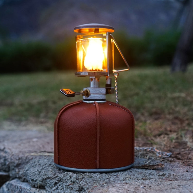 Outdoor Camping Flat Gas Tank Leather Case Camping Steam Lamp Fuel Tank PU Protective Cover Reluova