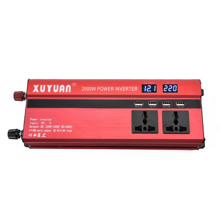 XUYUAN 2000W Car Inverter with USB Display Converter