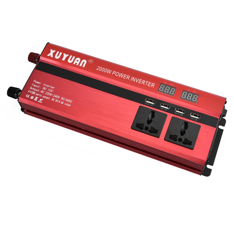 XUYUAN 2000W Car Inverter with USB Display Converter