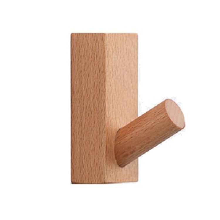 Solid Wood Punch-Free Entrance Behind The Door On The Wall Sticky Hook Clothes Hook Beech Wood My Store