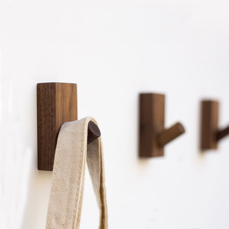 Solid Wood Punch-Free Entrance Behind The Door On The Wall Sticky Hook Clothes Hook Beech Wood