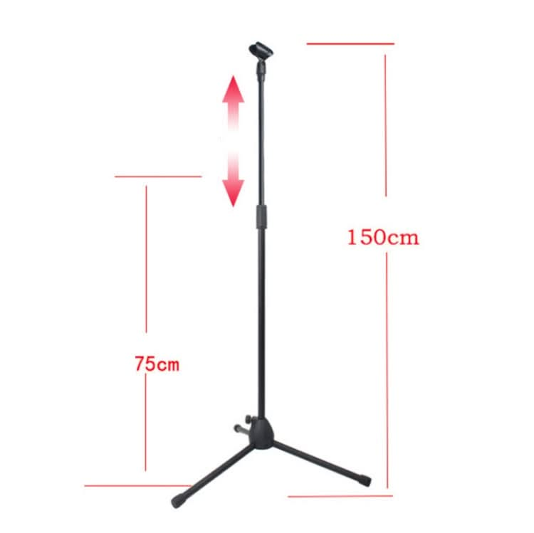 Live Microphone Lift Stand Floor Microphone Stand Stage Performance Vertical Tripod Reluova