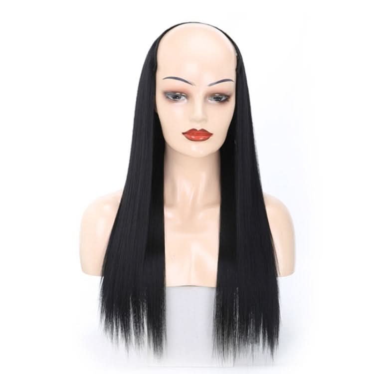 Wig Half Headgear Long Straight Hair U-Shaped Wig Headgear Reluova