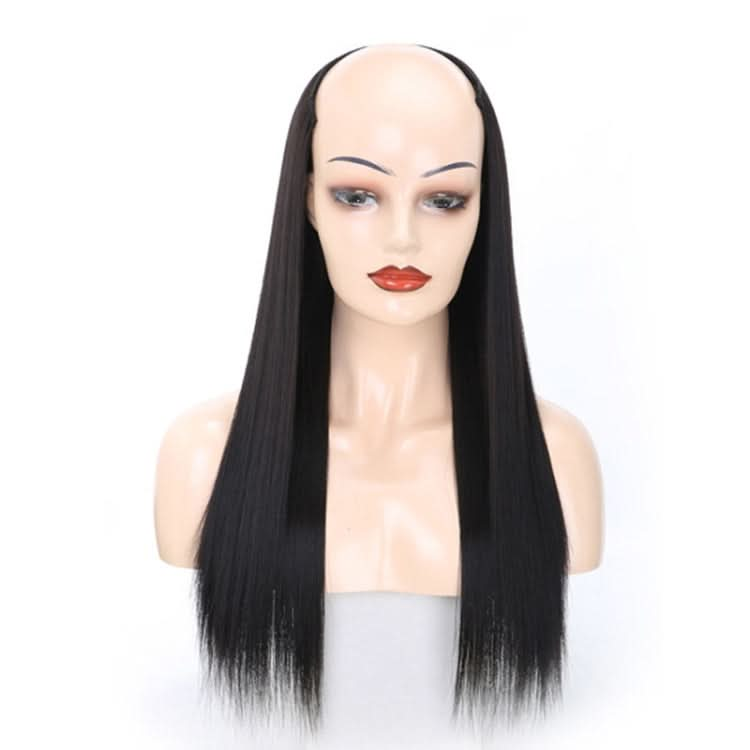 Wig Half Headgear Long Straight Hair U-Shaped Wig Headgear Reluova