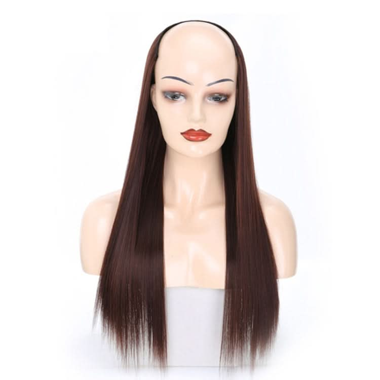 Wig Half Headgear Long Straight Hair U-Shaped Wig Headgear Reluova