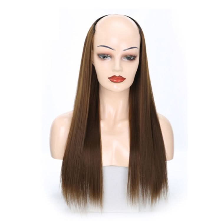 Wig Half Headgear Long Straight Hair U-Shaped Wig Headgear Reluova