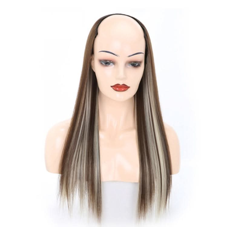 Wig Half Headgear Long Straight Hair U-Shaped Wig Headgear Reluova