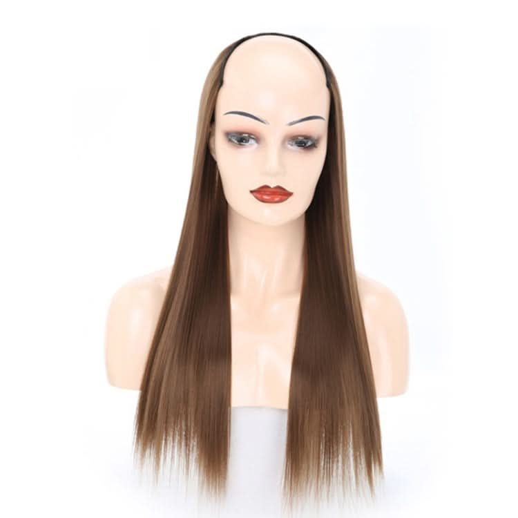 Wig Half Headgear Long Straight Hair U-Shaped Wig Headgear Reluova