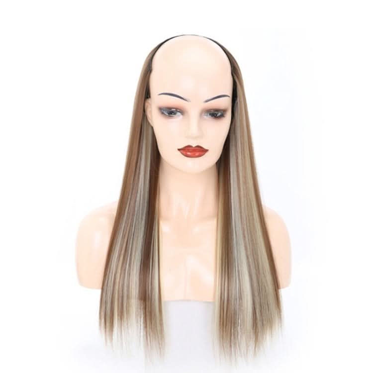 Wig Half Headgear Long Straight Hair U-Shaped Wig Headgear Reluova