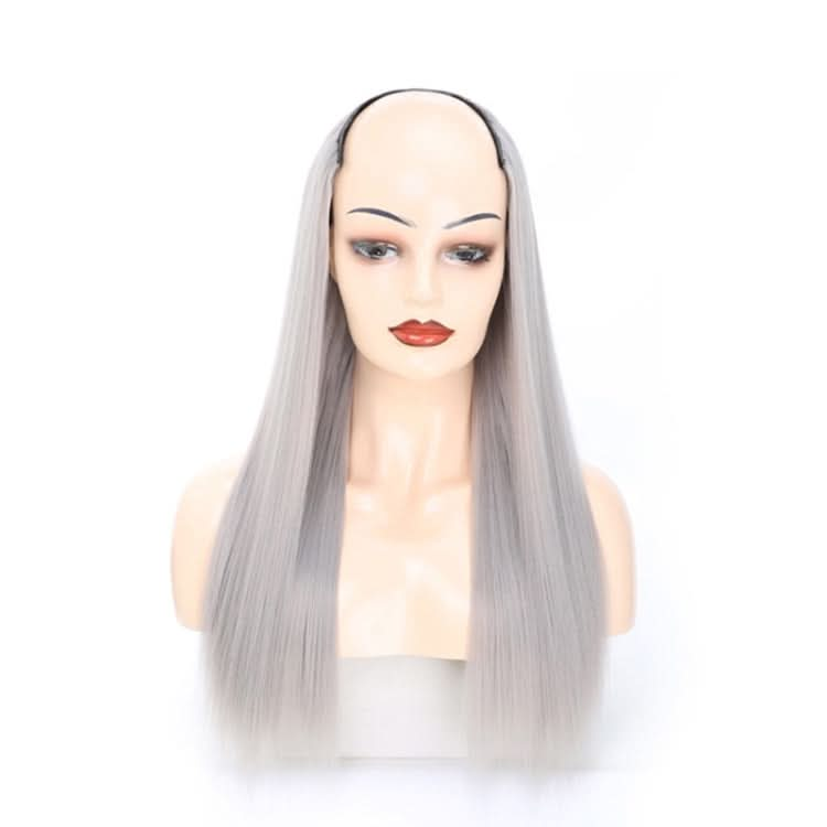 Wig Half Headgear Long Straight Hair U-Shaped Wig Headgear Reluova