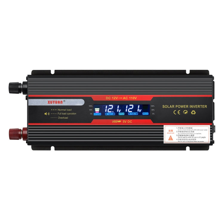 XUYUAN 6000W Car Inverter LCD Display Converter, US Plug