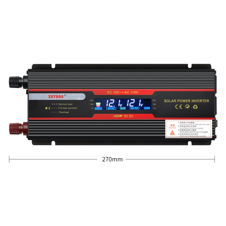 XUYUAN 6000W Car Inverter LCD Display Converter, US Plug