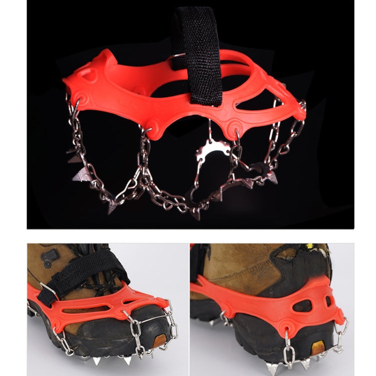 13 Teeth Outdoor Stainless Steel Mountaineering Climbing Crampons Trekking Non-Slip Shoe Covers, Size: