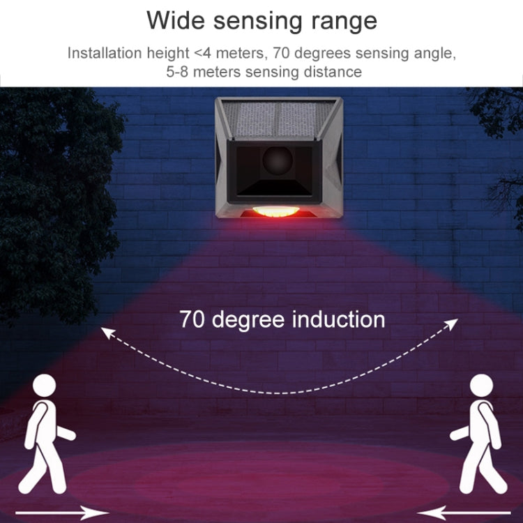 N911F 129dB Wireless Remote Control Solar Human Body Induction Sound Light Alarm