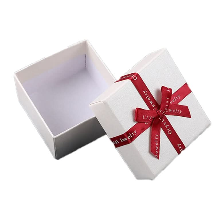 10 PCS Bowknot Jewelry Gift Box Square Jewelry Paper Packaging Box