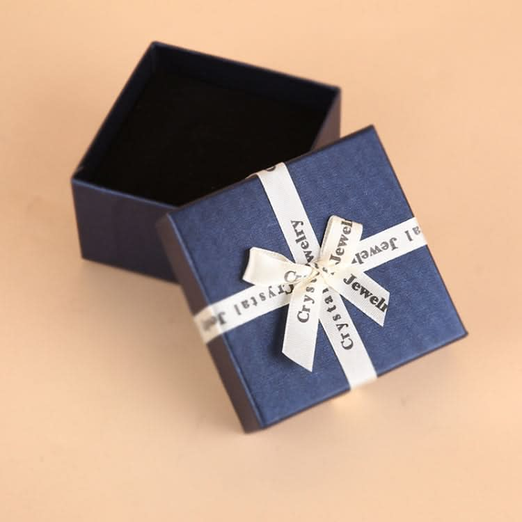 10 PCS Bowknot Jewelry Gift Box Square Jewelry Paper Packaging Box