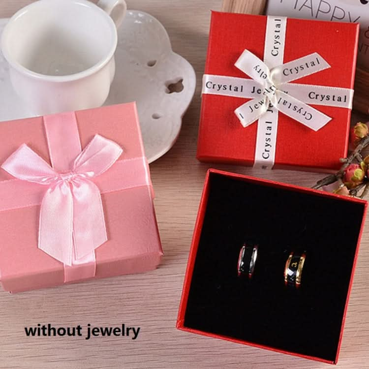 10 PCS Bowknot Jewelry Gift Box Square Jewelry Paper Packaging Box