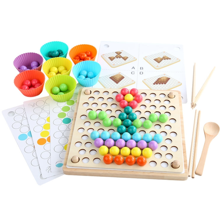 Colored Bead Flying Chess Wooden Children Board Game Educational Toy Reluova