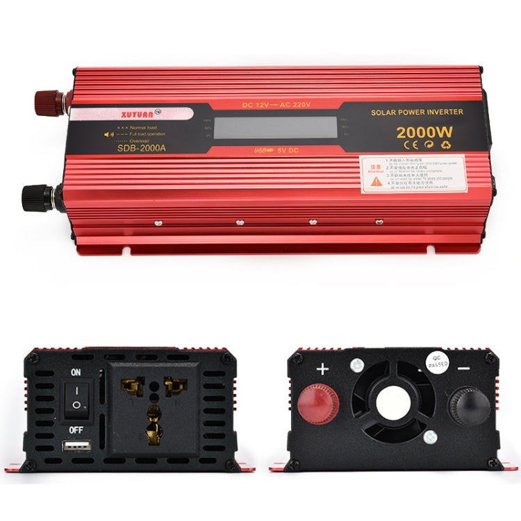 XUYUAN 2000W Car Battery Inverter with LCD Display