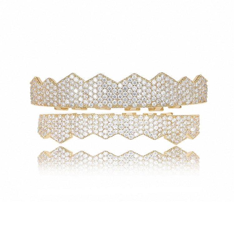 Hip-HopGold-Plated Micro-Inlaid Zircon 8 Gold Braces My Store