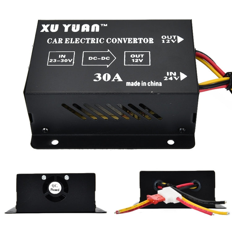 XUYUAN 380W Step-Down Converter 24V to 12V 30A Automotive DC Power Buck Converter