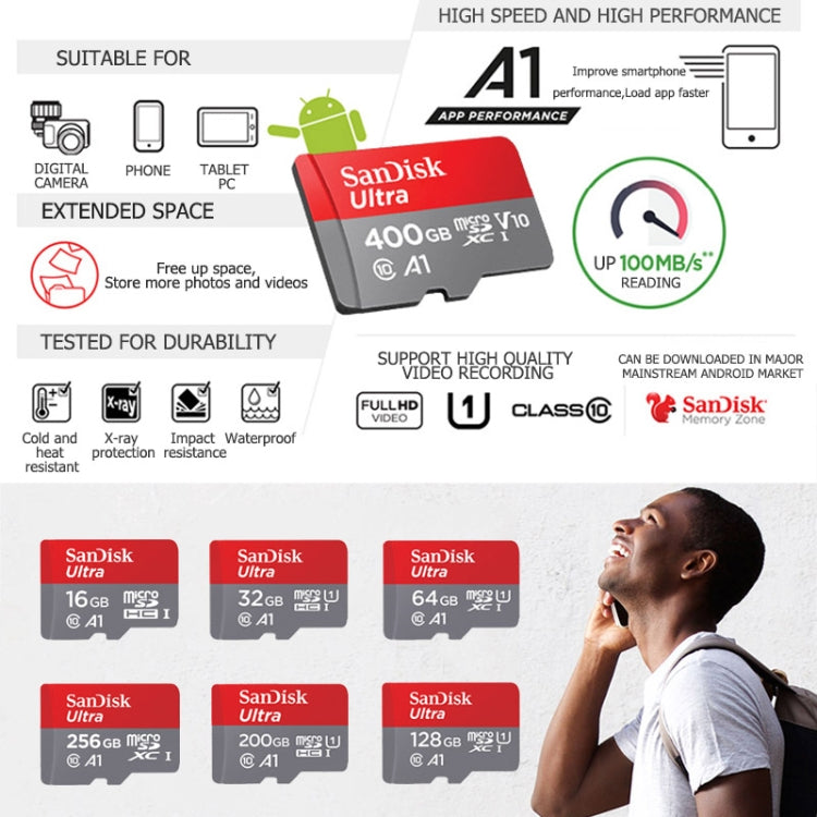 SanDisk A1 Monitoring Recorder SD Card High Speed Mobile Phone TF Card Memory Card