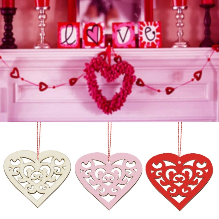 10pcs / Pack Valentines Day Wedding Supplies Hollow Love Decoration Small Pendant JM01767