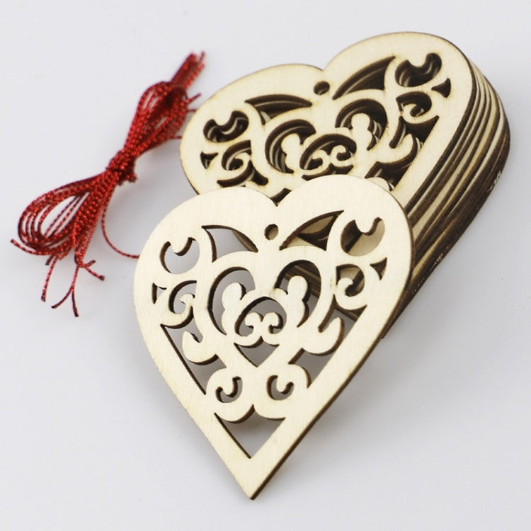 10pcs / Pack Valentines Day Wedding Supplies Hollow Love Decoration Small Pendant JM01767