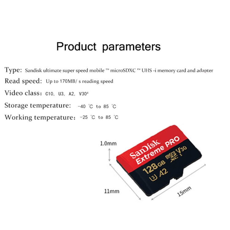 SanDisk U3 High-Speed Micro SD Card  TF Card Memory Card for GoPro Sports Camera, Drone, Monitoring My Store