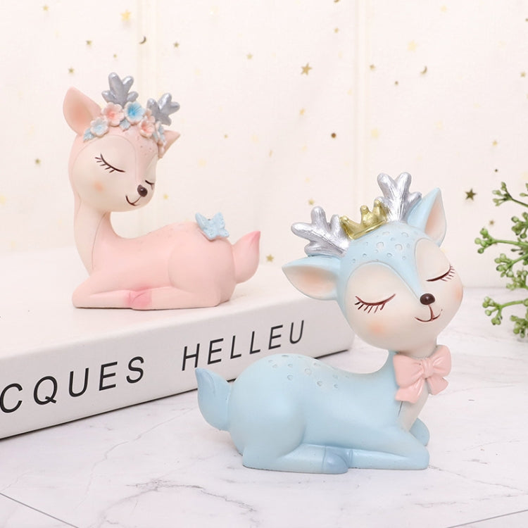 Car Decoration Cartoon Sika Deer Decoration Creative Resin Handicraft Cake Decoration