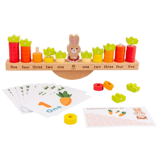 Children Early Education Puzzle Rabbit Balanced Toy Math Addition Subtraction Enlightenment Toy Reluova