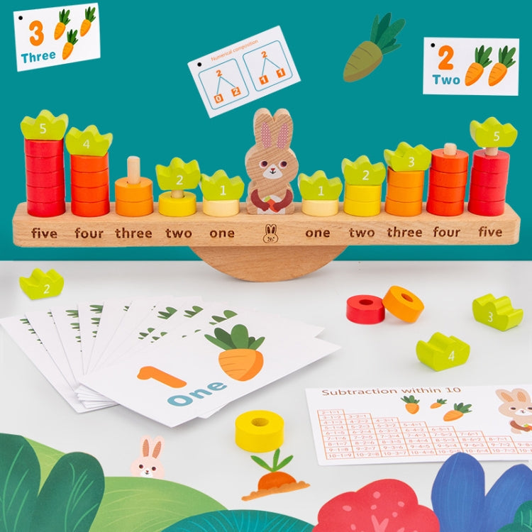 Children Early Education Puzzle Rabbit Balanced Toy Math Addition Subtraction Enlightenment Toy