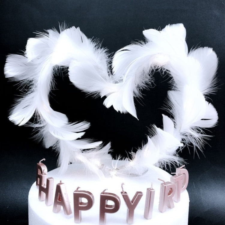 Variety Of Feather Cake Dessert Decoration White