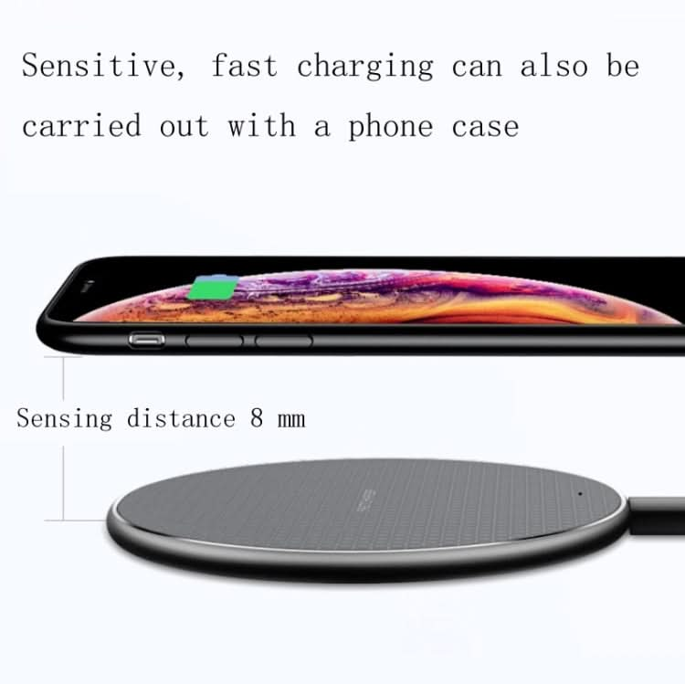 K8 10W Universal Aluminum Alloy Mobile Phone Wireless Charger