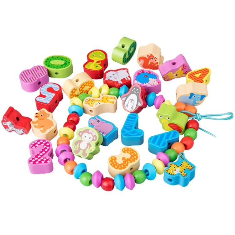 Children Stringing Threading Toys Early Education Cognitive Wooden Beads Reluova