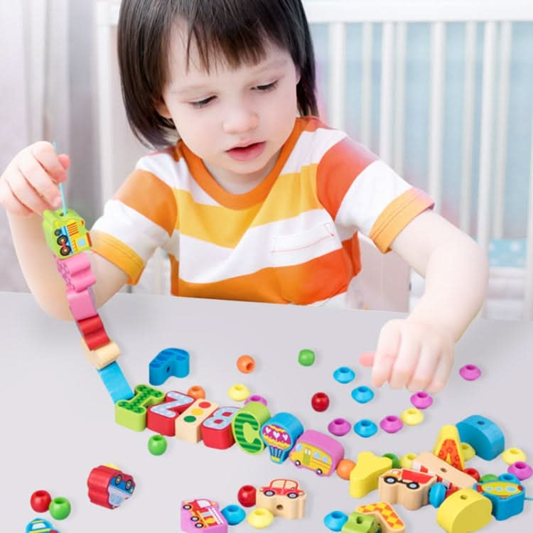 Children Stringing Threading Toys Early Education Cognitive Wooden Beads Reluova