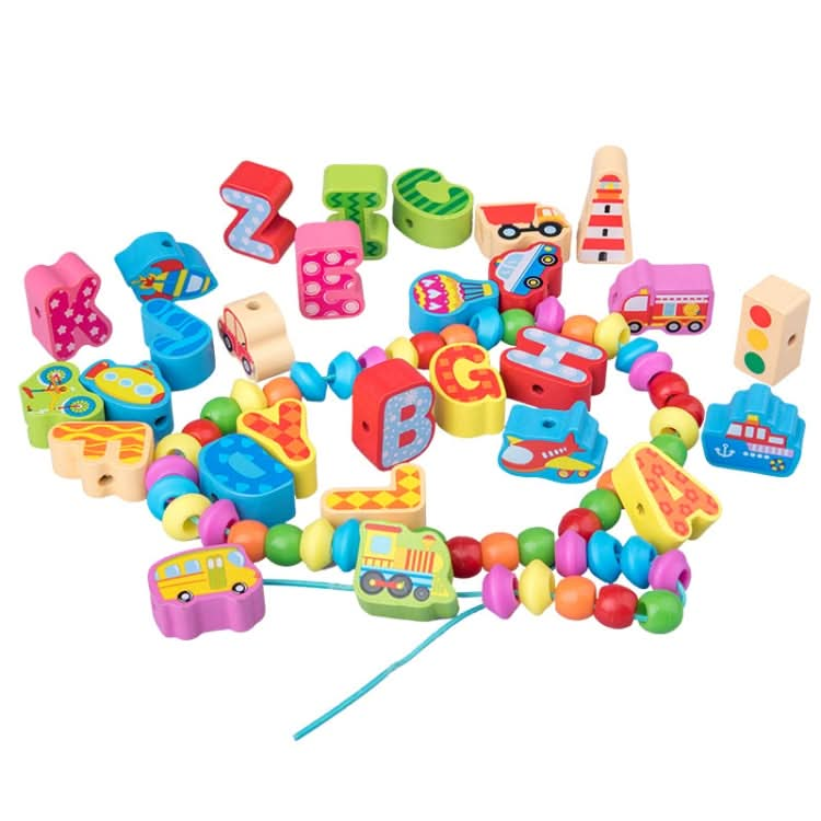 Children Stringing Threading Toys Early Education Cognitive Wooden Beads Reluova